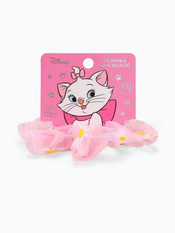 Резинка для волос &laquo;Ромашка&raquo; розовая, Коты аристократы