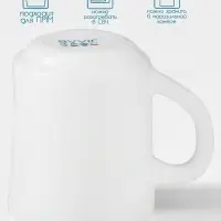 Кружка Avvir &laquo;Чайная&raquo;, 220 мл, стеклокерамика, белая