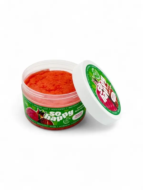 Скраб для тела соляной с маслами So Happy гранат-малина, 350 г Скраб для тела соляной с маслами So Happy гранат-малина, 350 г