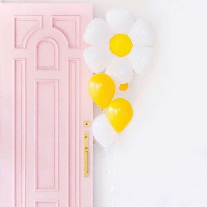 Шар фольгированный 46 Шар фольгированный 46" «Ромашка белая»