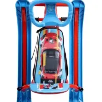 Снегокат &laquo;Twiny 2+&raquo; Sportcar, со спинкой, с родительской ручкой, синий, красный, TW2+/SC Nika Kids