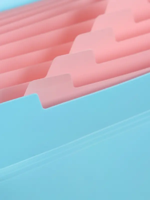 Папка А4 Haze, 12 отделений, 600 мкм, на кнопке, голубая