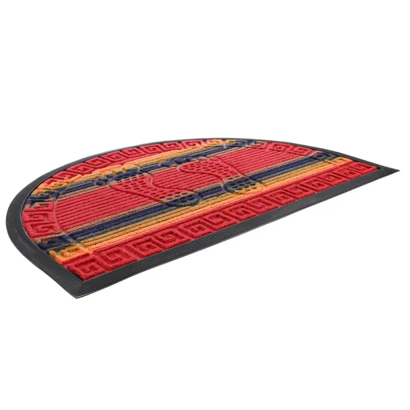 VETTA Коврик придверный, ворсовый с резиновой каймой, полукруг 40x60см, 3 дизайна