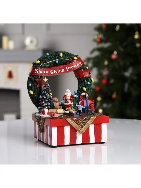 Светодиодная фигура &laquo;Ярмарка подарков&raquo; 26&times;20&times;16.5 см, полистоун, от батареек АА&times;3, USB, свечение мульти