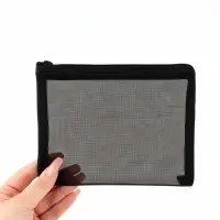 Набор косметичек, 3 шт., в сетку, 23&times;1&times;18 см, чёрный