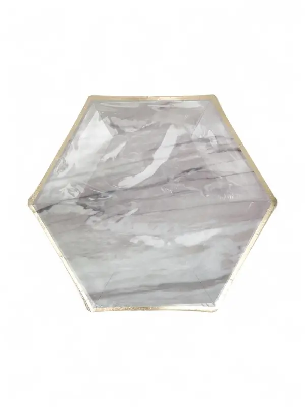 Набор тарелок мрамор белый 23 см. (10 шт) Набор тарелок мрамор белый 23 см. (10 шт)