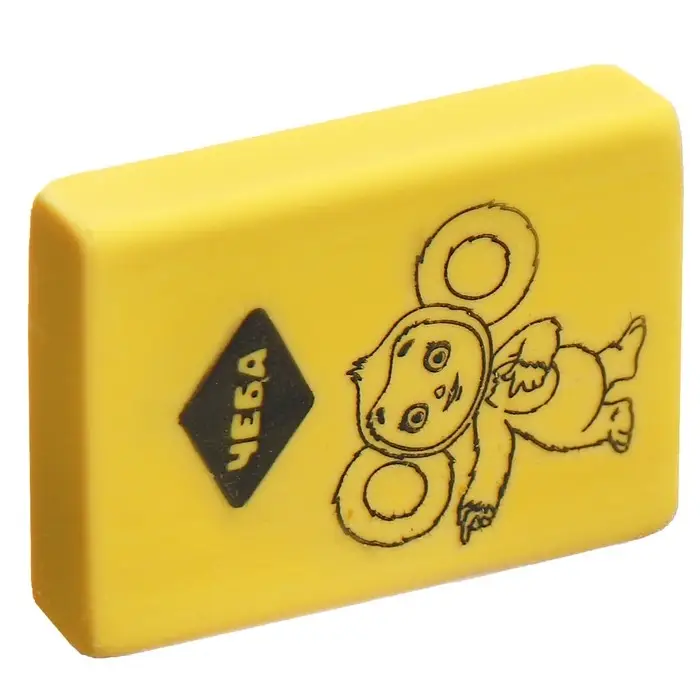 Ластик Мульти-Пульти "Чебурашка", 35*25*8мм, прямоугольный, термопластичная резина