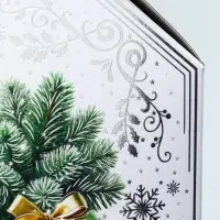 Коробка подарочная новогодняя «Ларец белый» 17×12×13 см