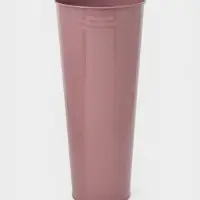 Вазон без ручек, 11 л, h=50 см, нержавеющая сталь, розовый