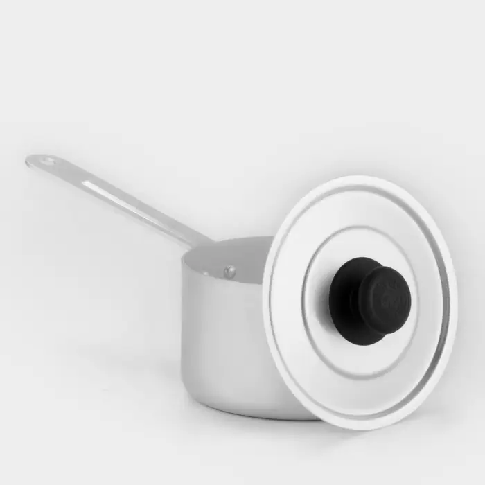 Ковш, 750 мл, с крышкой, штампованный алюминий, серебристый