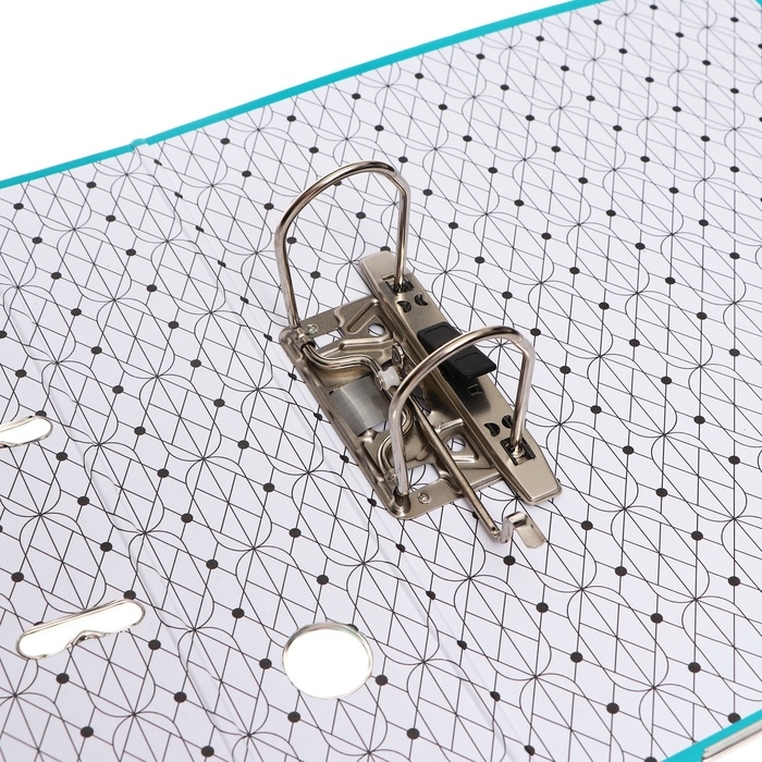 Папка-регистратор А4, 75 мм, Calligrata, ПВХ, металлическая окантовка, карман на корешок, собранная, бирюзовая Папка-регистратор А4, 75 мм, Calligrata, ПВХ, металлическая окантовка, карман на корешок, собранная, бирюзовая