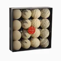 Ёлочные шары &laquo;Бархат. Маскарад&raquo;, шары новогодние, d=6 см, 16 шт., белый