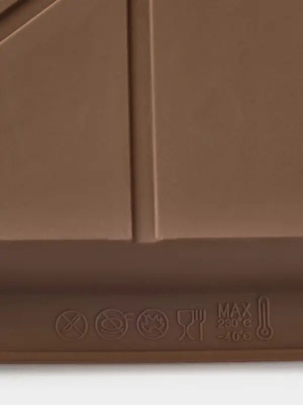 Форма для дубайского шоколада Доляна &laquo;Ломтики&raquo;, 25&times;14&times;2.5 см, силикон, коричневая