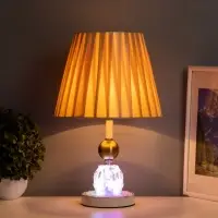 Лампа настольная &laquo;Курс&raquo; 1&times;40 Вт Е27+подсветка LED 5 Вт золото 25&times;25&times;40 см
