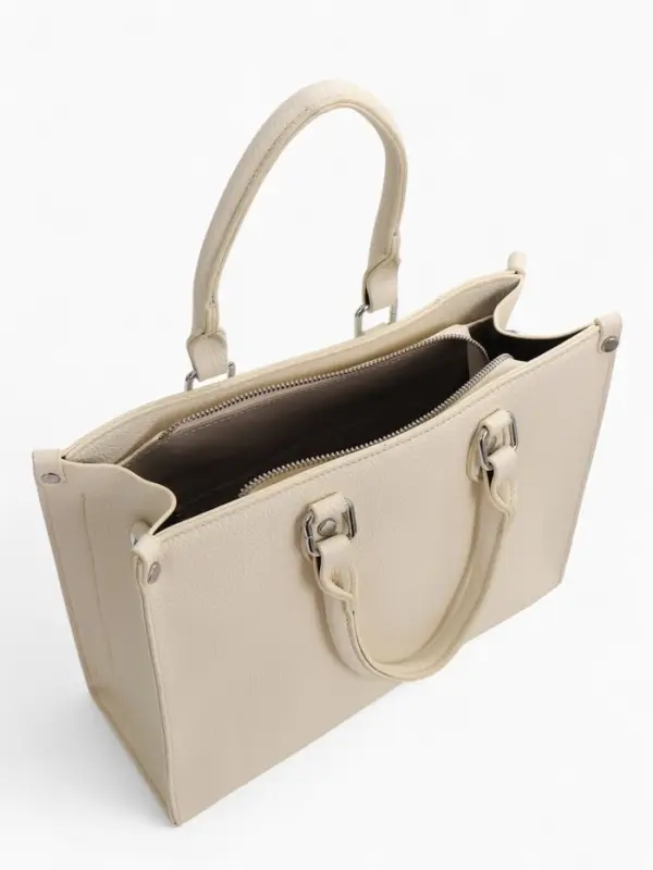 Сумка женская тоут на молнии, 31&times;10.5&times;25 см, белый