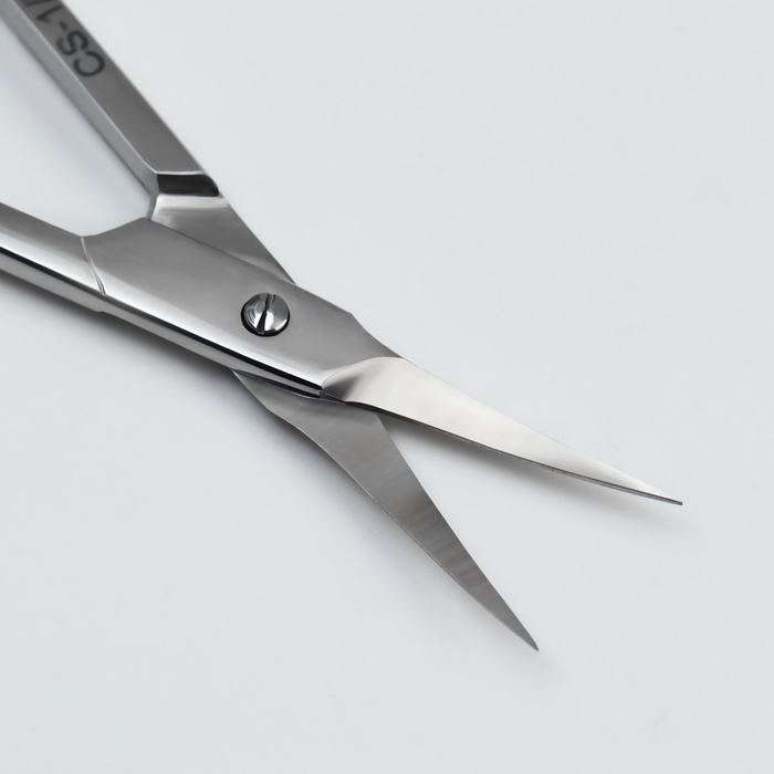 Ножницы маникюрные, для кутикулы, загнутые, 10 см, на блистере, цвет серебристый, CS-1/7-S (CVD)