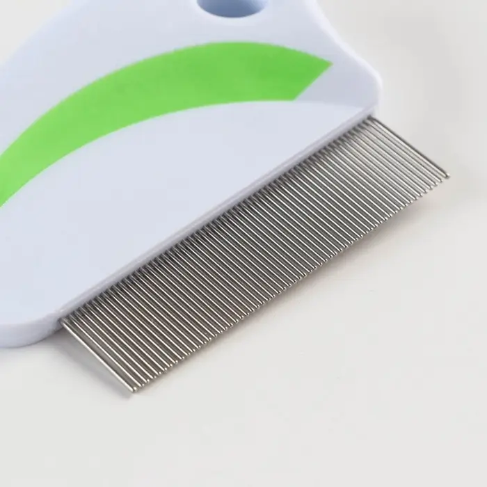 Расчёска малая, 8&times;6 с, с нескользящей ручкой, белая, зелёная