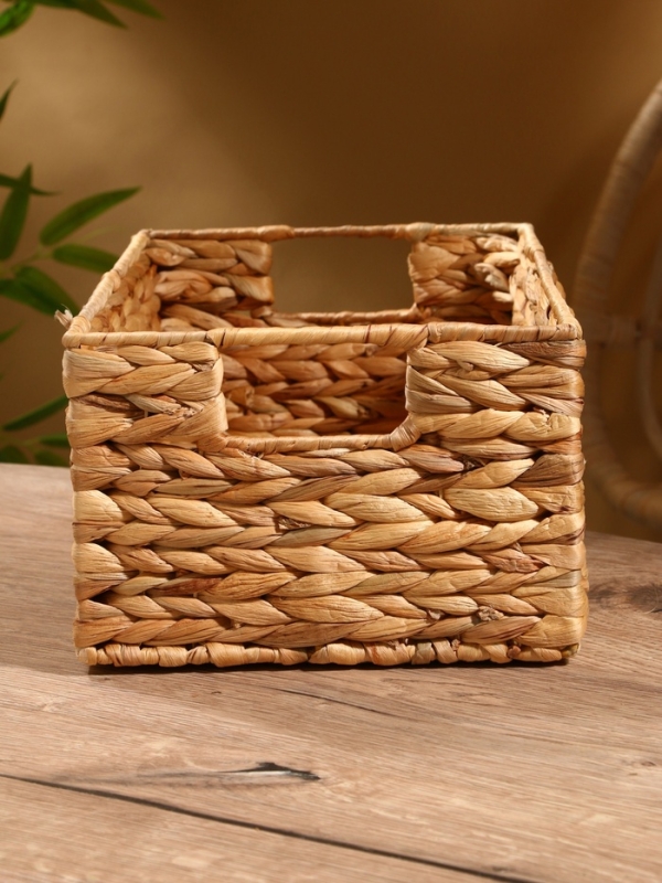 Корзинка прямоугольная, 33х22х14 см, водный гиацинт