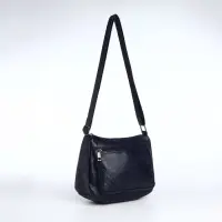 Сумка женская кросс-боди на молнии, 20&times;8.5&times;15 см, однотонная, синяя