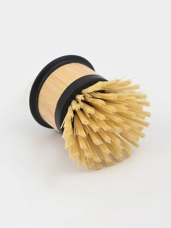 Щётка для посуды Доляна Meli, бамбуковая ручка, 7 см, чёрная