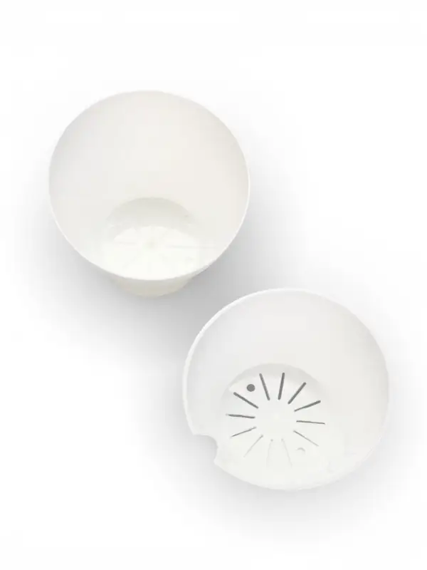 Кашпо для цветов со вставкой &laquo;Афина&raquo;, 1 л, белое