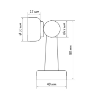 Упор дверной магнитный UM401SN, цвет никель