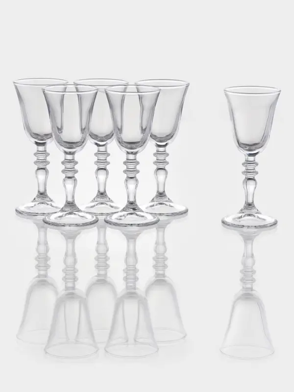 Набор рюмок Paşabah&ccedil;e Vintage, 50 мл, стекло, прозрачные, 6 шт.