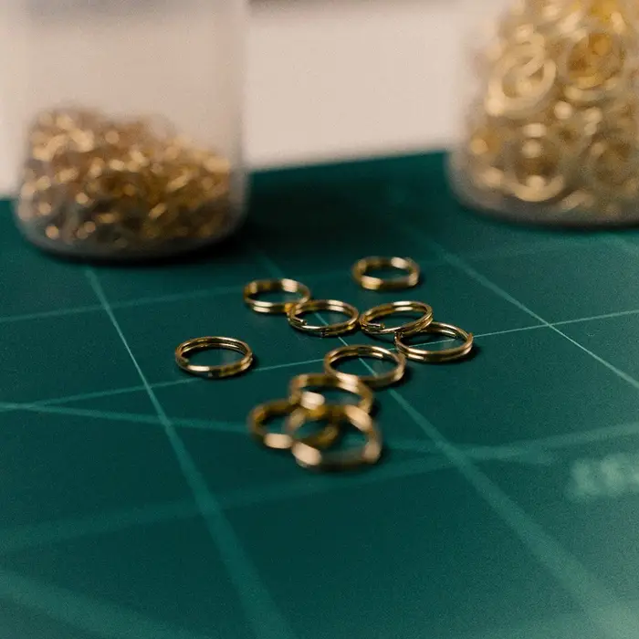 Кольцо соединительное двойное 0.8 см (набор 50 г, &plusmn; 310 шт.) СМ-1028, цвет золото