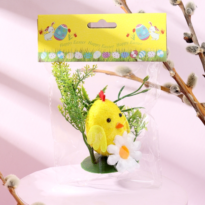 Декор пасхальный «Цыплёнок в траве» 5 × 10 × 10 см Декор пасхальный «Цыплёнок в траве» 5 × 10 × 10 см