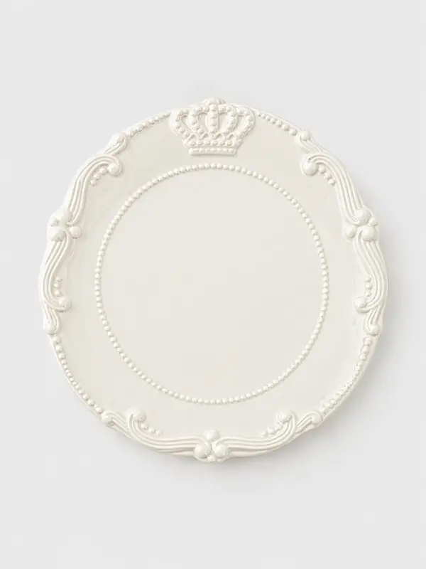 Тарелка Crown, d=25.5 см, фарфор, белая