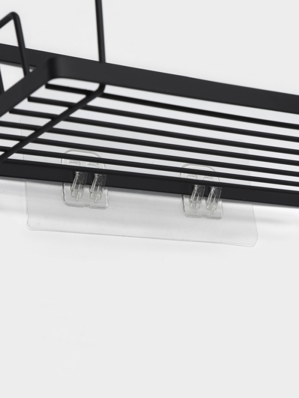 Набор угловых полок для ванной, 2 шт, цвет черный Набор угловых полок для ванной, 2 шт, цвет черный