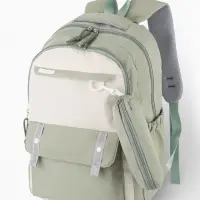 Рюкзак 31*14*44 см, 2 отд. 3 н/карм+пенал, Комби олив/бел