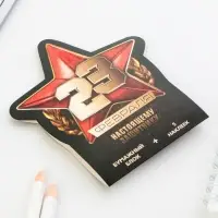 Подарочный набор, блок 20 листов + 5 наклеек «23 февраля. Настоящему защитнику»