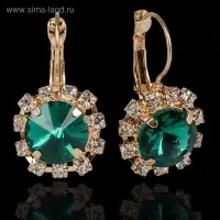 Серьги со стразами «Круг» вечеринка, крупный, миксы