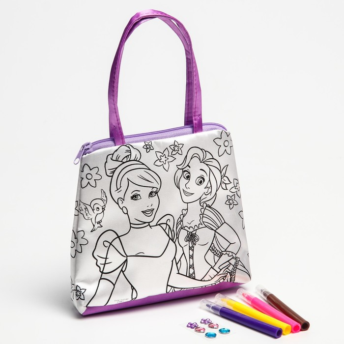 Набор для творчества &laquo;Сумка-раскраска с фломастерами&raquo;, Принцессы