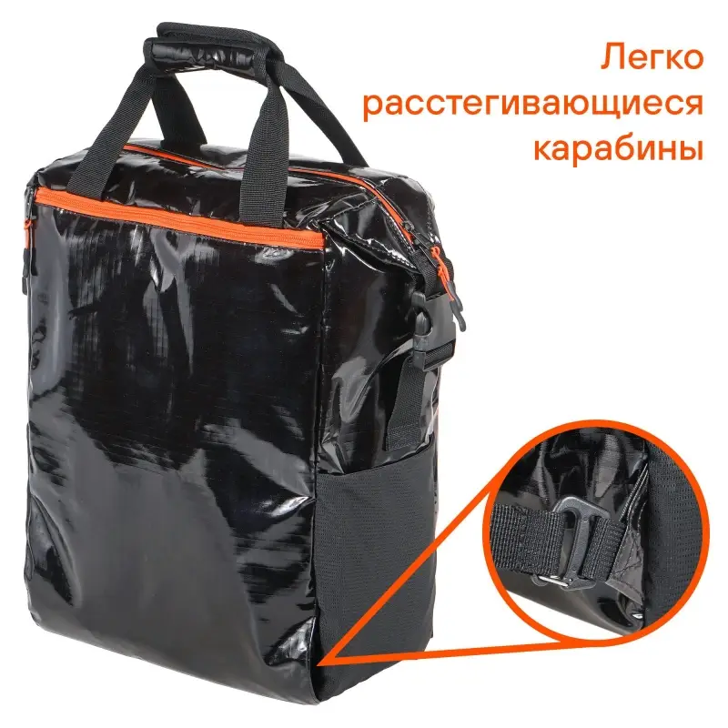 Сумка-холодильник (термосумка) рюкзак 19 л, ламиниров.покрытие, водонепр., черн.