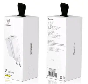 Переходник сетевого зарядного устройства на USB 2A CCALL-BX02 Baseus белый