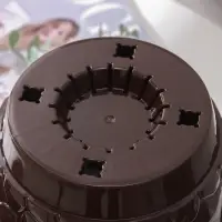 Горшок для цветов с поддоном &laquo;Камешки&raquo;, 5 л, пластик, шоколадный