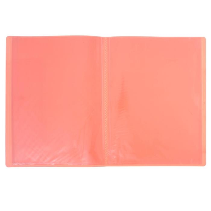 Папка с 10 вкладышами А4, 500 мкм, Calligrata, неон, оранжевая Папка с 10 вкладышами А4, 500 мкм, Calligrata, неон, оранжевая