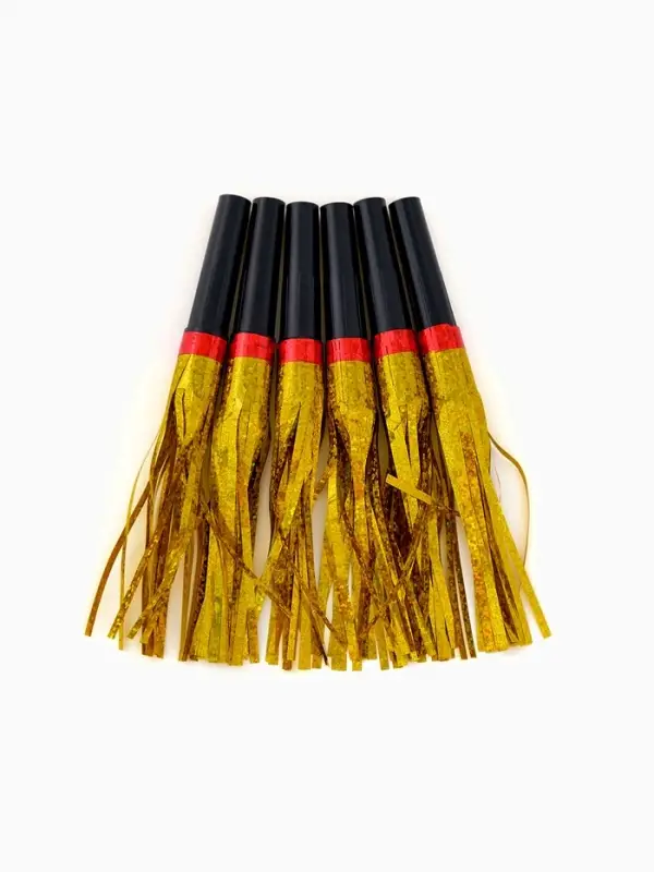 Карнавальный язычок «Дождик» золотой, 6 шт