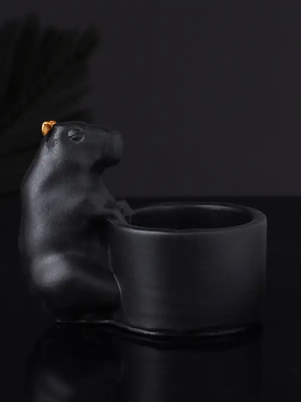 Подсвечник  Подсвечник "Капибара" 6х9 см, чёрный