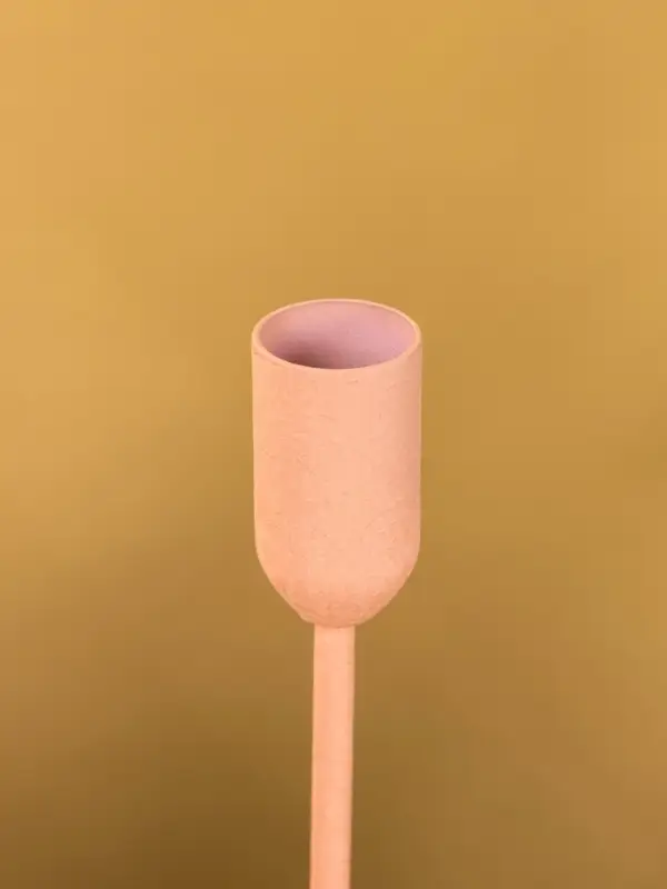 Подсвечник на 1 свечу текстурный  Подсвечник на 1 свечу текстурный "Пудровый розовый" 8х8х15,5 см