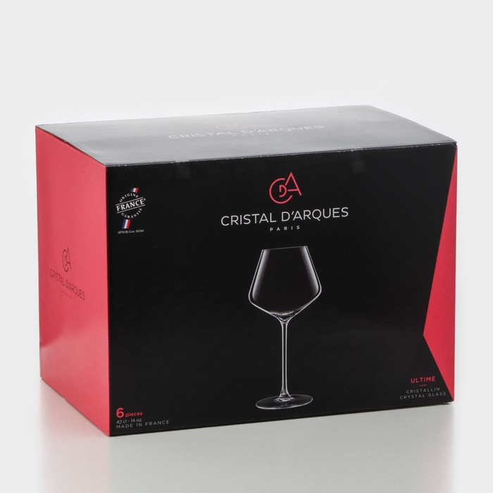 Набор бокалов для вина ULTIME, хрустальное стекло, 420 мл, 6 шт Набор бокалов для вина ULTIME, хрустальное стекло, 420 мл, 6 шт