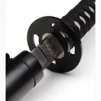 Макет оружия &laquo;Сувенирная катана на подставке&raquo;, чёрные ножны с иероглифами, 104 см