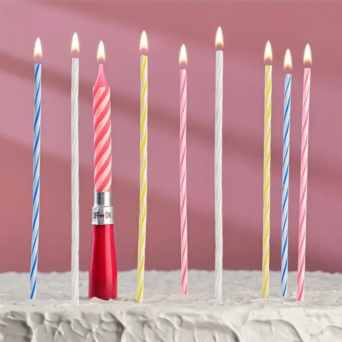 Свечи для торта, коктейльные 8 шт., 1 музыкальная Свечи для торта, коктейльные 8 шт., 1 музыкальная