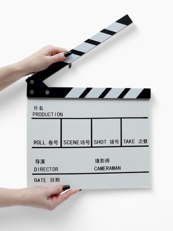 Кинохлопушка режиссёра, белая, 30 х 27 см