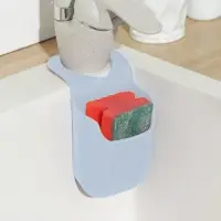 Подставка для губки Доляна &laquo;Симплекс&raquo;, 20&times;9&times;4.5 см, силикон, голубая