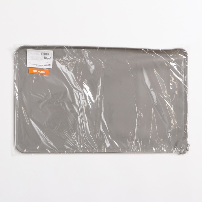 Коврик силиконовый под миску, 47 х 30 см, серый Коврик силиконовый под миску, 47 х 30 см, серый