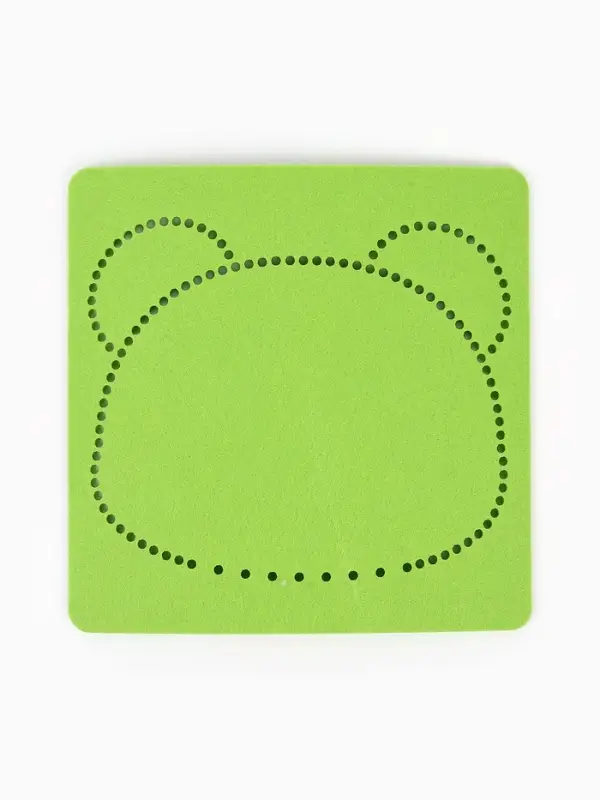 Вышивка по фетру &laquo;Панда&raquo;, 20.5&times;20.5 см, зелёная