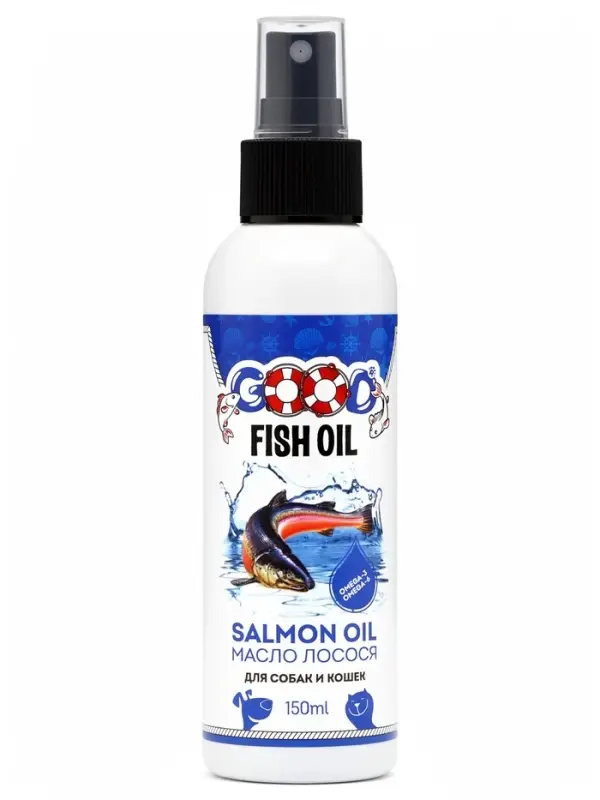 Масло лосося для собак и кошек GOOD FISH OIL,150 мл